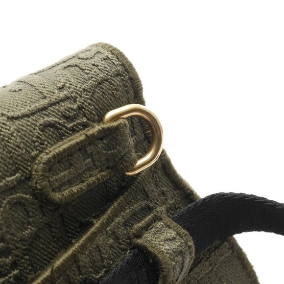 Dior Waist Bag Saddle Black Khaki Canvas - Picture 9 of 10